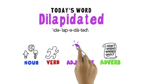 Preview of Word of the Week Vocabulary: DILAPIDATED (Video + Online Quiz + Activities)