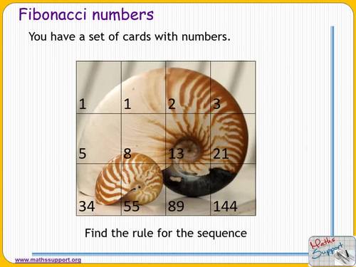 Fibonacci sequence and Pascal's triangle by Maths Support Centre
