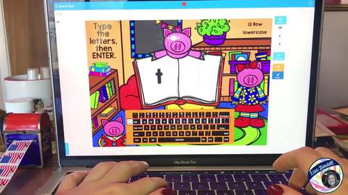 Q Row Lowercase Typing Center - Internet - No Prep BoomCards by Lisa ...