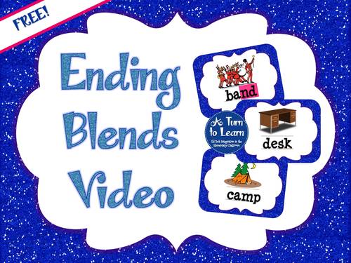 Preview of FREE Ending Blends Video - Perfect for Introducing Ending Blends!