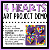 Art Project Teacher Demo - Four Hearts (Grades 1-4)
