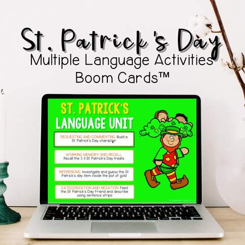 St. Patrick's Day Language Activities Speech Therapy Boom Cards™