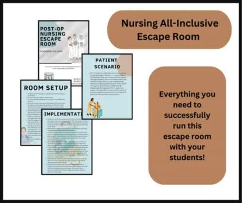 Nursing Escape Room All Inclusive Guide Post Op by NurseMurph Creations