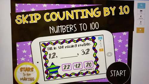 Skip Counting BOOM CARD BUNDLE Skip Count by 5, 10, 100 by Stars in the ...
