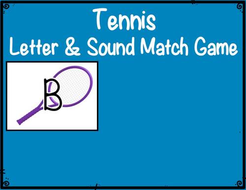 Tennis Themed Upper & Lowercase Letter & Sound Match Game | TPT