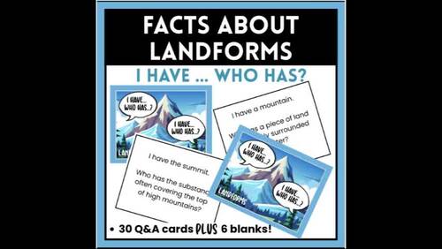 I Have/Who Has Game: Landforms by Miz Jay's Room | TPT