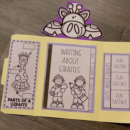 Free Printable Giraffe Lapbook