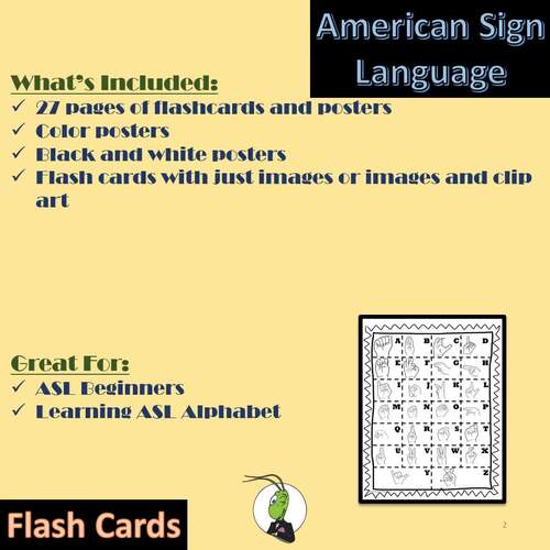 Alphabet American Sign Language Poster and Cards (ASL)