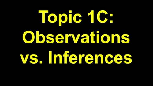 Preview of Observations Versus Inferences