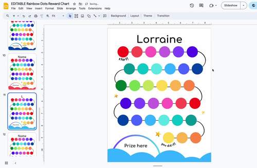 Editable Positive Behaviour Reward Chart, Printable Rainbow Sticker Chart