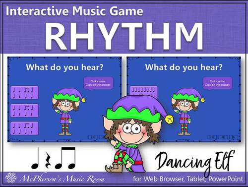 Christmas Music | Eighth Notes Interactive Rhythm Game {Dancing Elf}