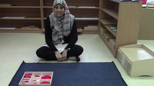 Preview of Montessori Introduction to fractions box and equivalency