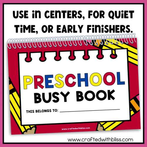 Preschool Busy Book by Crafted with Bliss by Teacher Pia | TPT
