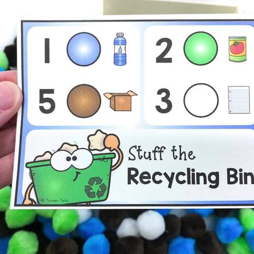 Stuff the Recycling Bin Earth Day Activity by Turner Tots TPT