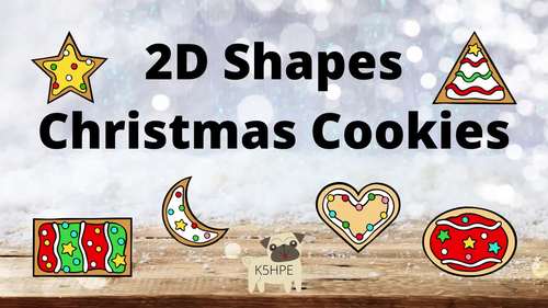 Preview of 2D Shapes, Christmas Cookies, Video/eBook (Slides), Math, Geometry
