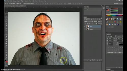 graphic design zombie photoshop lesson video tutorial