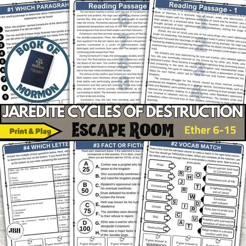Jaredite Escape Room Adventure, Come Follow Me Family Fun Night ...