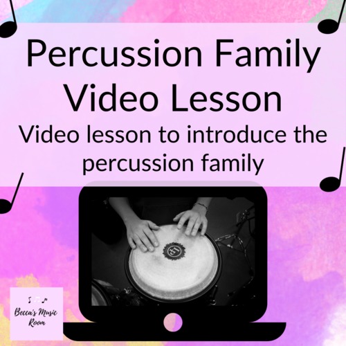 Preview of Percussion Instruments of the Orchestra Video Lesson for Distance Learning