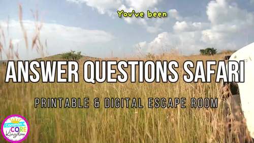 Ask & Answer Questions - 2nd & 3rd Grade Reading Escape Room - Print ...