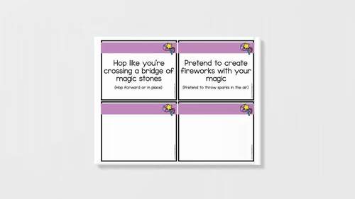 Wizard Says Movement Game by Crafted with Bliss by Teacher Pia | TPT