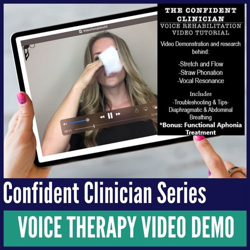 Preview of The Confident Clinician Video Series: Voice Rehabilitation for Speech Therapy