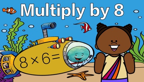 Preview of Multiply by 8: Under the Sea Math Brain Break