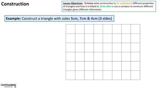 Constructions, Constructing Triangles and Polygons Lesson | TPT