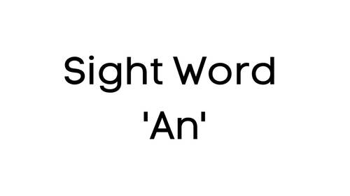 Preview of Sight Word 'An', Animals Starting with A/E/I/O/U, Vocabulary, Video/Ebook