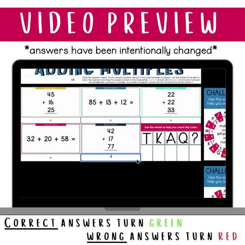 Adding Multiples | Self-Checking Digital Activity for 2nd Grade Math