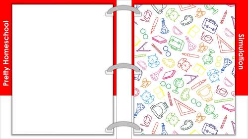 Editable and Printable Portfolio Binder Covers and Spines | School Theme