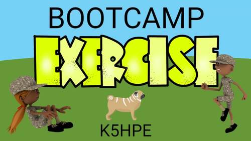Preview of Bootcamp for Kids #2, Fitness, Exercise, Physical Education, PE, Brain Break