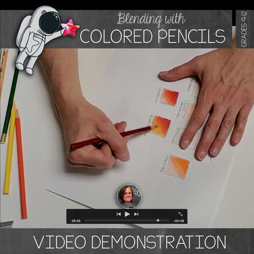 Blending with Colored Pencil Video Demonstration by A Space to