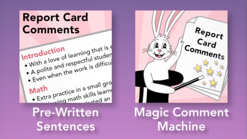 Preview of Write Report Card Comments Faster