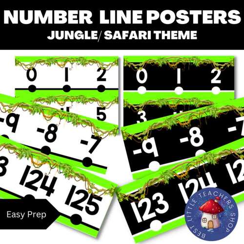 Large Classroom Number Line/ Safari Theme by Best Little Teachers Shop