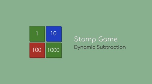 Preview of Montessori Stamp Game Dynamic Subtraction Presentation