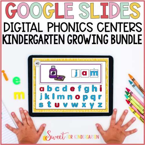 Kindergarten Digital Phonics Centers for Google Slides Bundle | TPT