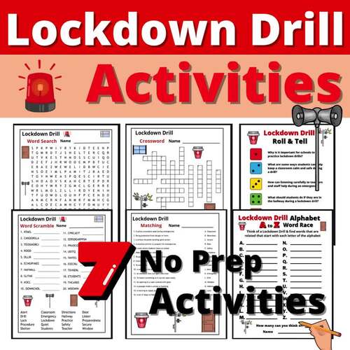 Lockdown Drill Activities Packet Unit Resources Routine School Safety ...