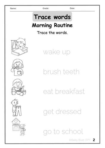 Morning Routine Worksheets | Preschool – Kindergarten | No Prep Printables
