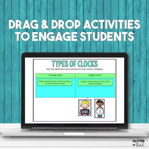 Telling Time Activities Google Classroom Digital by Glitter in Third
