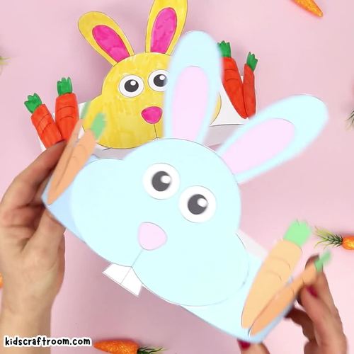 Easter Bunny Hat Craft - Cut and Stick Easter Craft - Bunny Craft ...