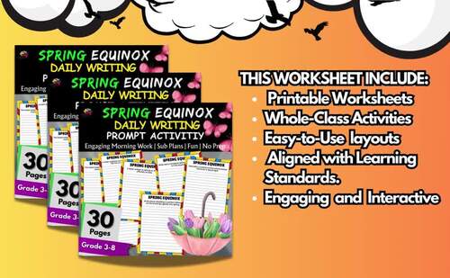 Spring Equinox Opinion Prompt Writing Activities 3rd,4th,5th,6th,7th ...