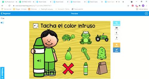Los colores Boom Cards | Color Identification in Spanish Digital Games