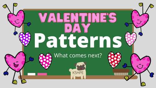 Preview of Valentine's Day Patterns, What Comes Next? Math, Patterning, Video and Slides!!