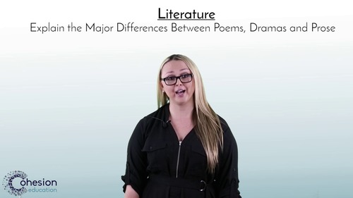 Preview of Explain Differences Between Poems, Dramas & Prose