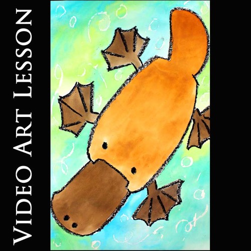 Preview of PLATYPUS Australia Video Art Tutorial | Drawing & Watercolor Painting Lesson