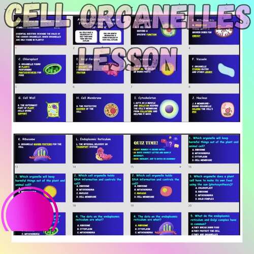Cell Organelles PowerPoint and Notes - Animal and Plant Cell Parts