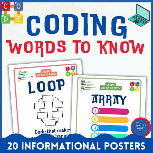 Coding Posters | Words to Know | Computer Science Programming Classroom ...