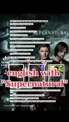 supernatural esl workbook by Language Time Store | TPT