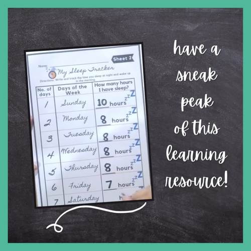 Healthy Sleeping Habits: Workbook for Elementary Students | TPT