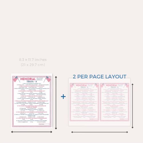 Memorial Day Trivia Game Printable Memorial Day Activities May